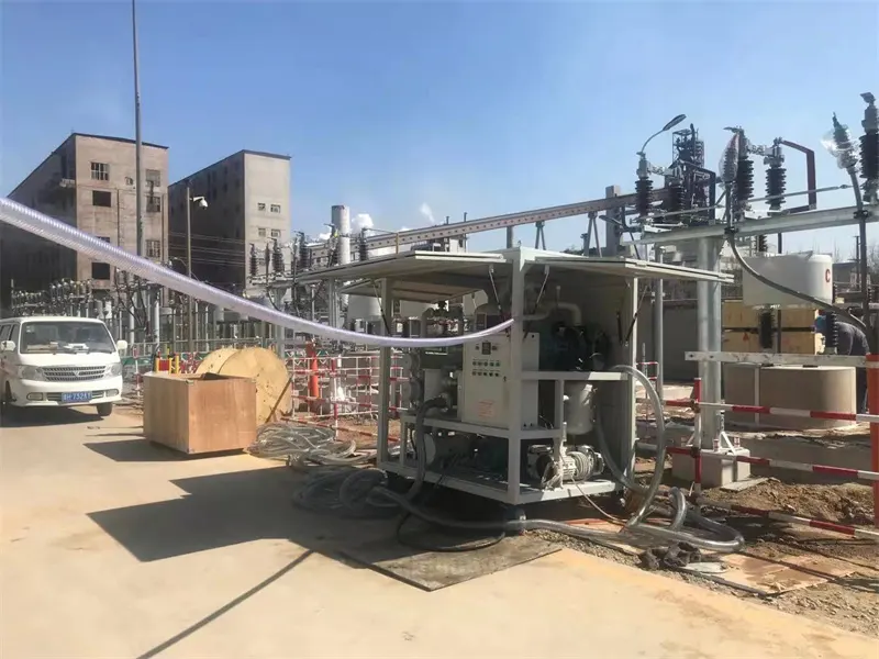 Online Purification of 550KV Transformer with WEINENG ZYD-300 Waterproof Transformer Oil Purifier