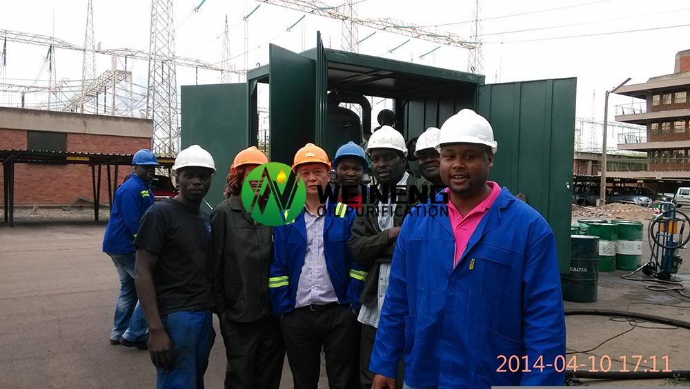ZYD-W-100 Dual-Stage Vacuum Transformer Oil Purification Machine From Zimbabwe for a Power Station